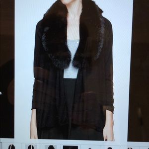 Alice and Olivia fur collar cardigan